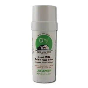 O My! Goat Bath and Body Milk 3 in 1 Paw Balm Moisturizer Unscented 2.25Oz (64g)