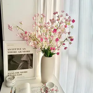 4 PCS Lily of the Valley, 39 inch Artificial flowers,Suitable for indoor decoration in spring and summer, these long-stem artificial flowers can be used as decorations for weddings, homes, offices, bedrooms, and party dining tables.