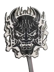 Oni Mask LED Car Sticker