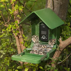Hibird 4K HD Smart Bird Feeder with Camera, 2.4G/5G Dual WiFi Wireless Outdoor, Auto Higher Resolution Bird Video Capture, AI Identify 10000+ Species, 1080P Live Function for Everyone