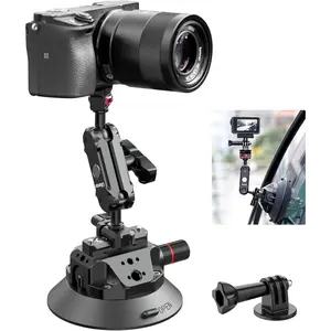 SC-02 Suction Mount 4.5'', Magic Arm Bracket for DSLR Cameras Action Camera Video  Filming, Compatible with   Pocket 3 Pocket 4/Insta 360 x5/ 360//Xtra Action Cameras