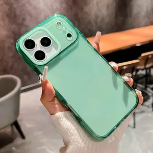 Anti-Drop Mobile Phone Case for iPhone 17 Pro Max 16 15 Plus Air 14 13 12 11 Transparent Shock Absorption Protective Cover  Non-Yellowing