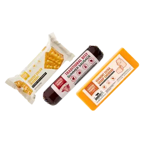 Farmers Market Foods Original Backpacker Set with Summer Sausage, Cheese, and Crackers