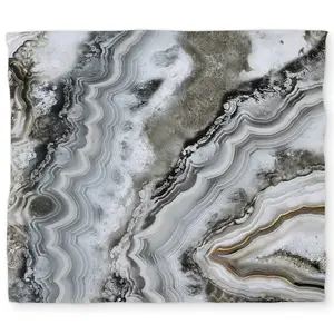 Begin Home Decor C1DCKSW088A6O1 Abstract Geode Beige Minerals King Size Duvet Cover - Home Decor