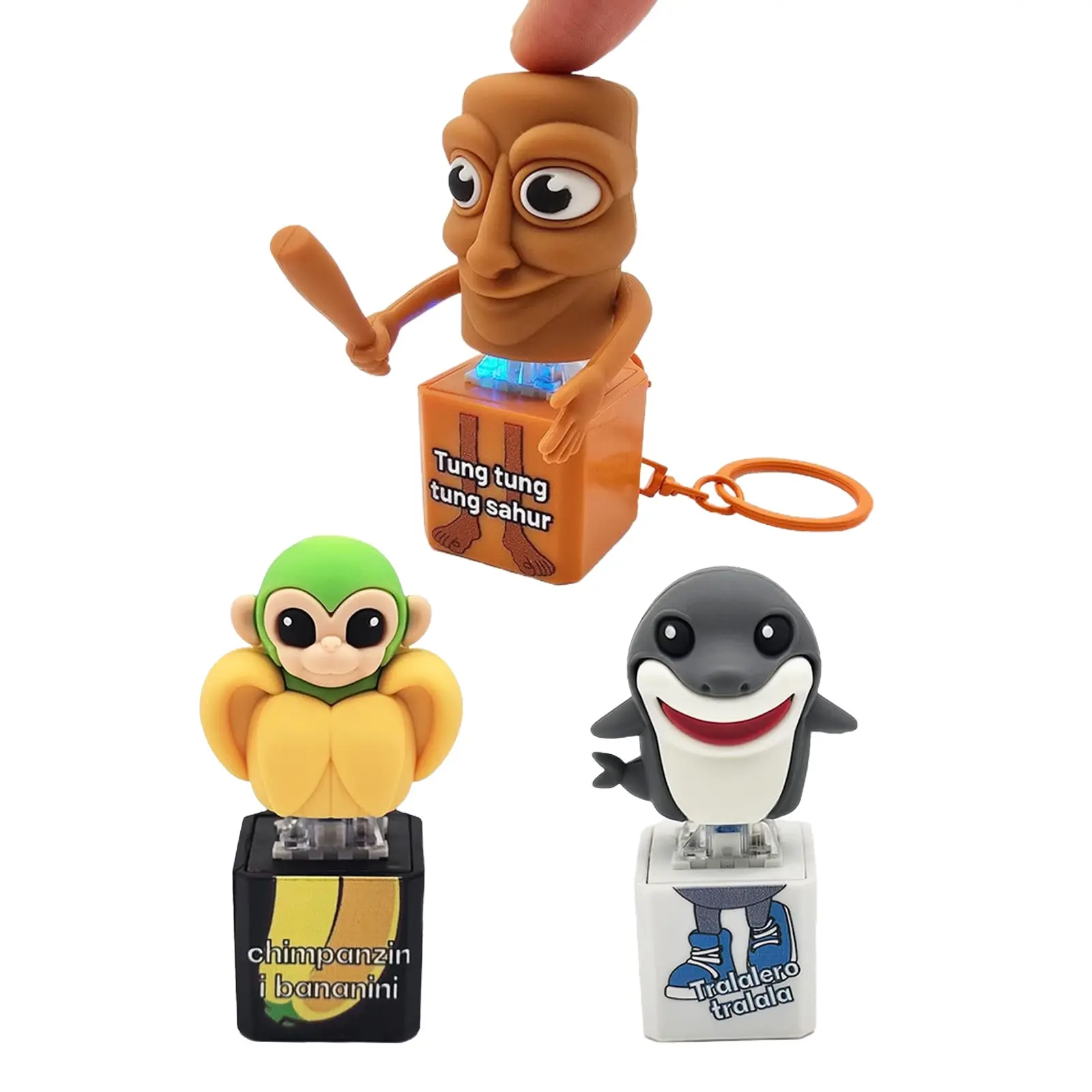 Viral Italian Brainrot Meme Fidget Keychain Set. Funny Sound LED Light Toys Tung Tung Sahur. Stress Relief Backpack Charm for Kids Teens. Hilarious Graduation Summer Camp Gag Gift Gen Z SummerWins DealsForYouDays 2026.