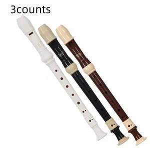 Baroque Flute, 3 Counts/set 8 Hole Flute, Musical Instrument for Beginners, Students, Plastic Flute for Home School Office
