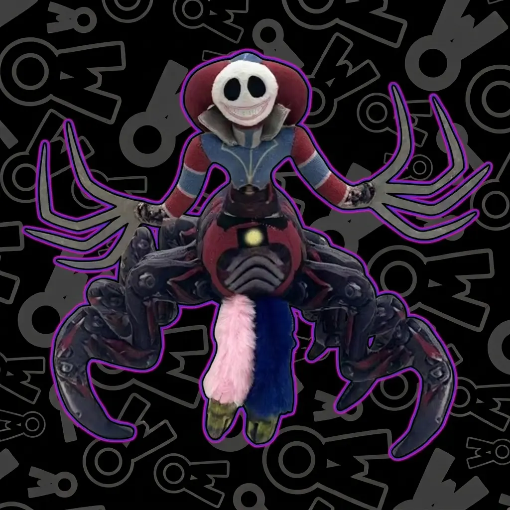 Poppy Playtime Chapter 5 The Prototype Plush Toy, Experiment 1006 Jester Spider Monster Stuffed Doll, Poppy Playtime Boss Character Collectible, Creepy Horror Game Plushie, Gamer Gift for Poppy Playtime Fans, Shelf, Bedroom, and Desktop Display Decor