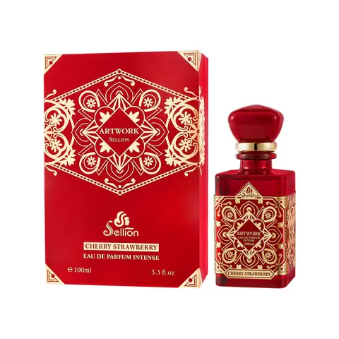 Sellion Art Work Unisex Fruity EDP Spray (3.4Oz/100ml) - Contains Alcohol, Cruelty-Free Spring Scent Fragrance with Cherry Jam, Strawberry Burst Top Notes, Patchouli Vanilla Bergamot, for Glow Up