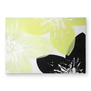 Begin Home Decor CODM1724CNL2FV 17 x 24 in. Yellow Flowers with White Center - Indoor & Outdoor Door Mat