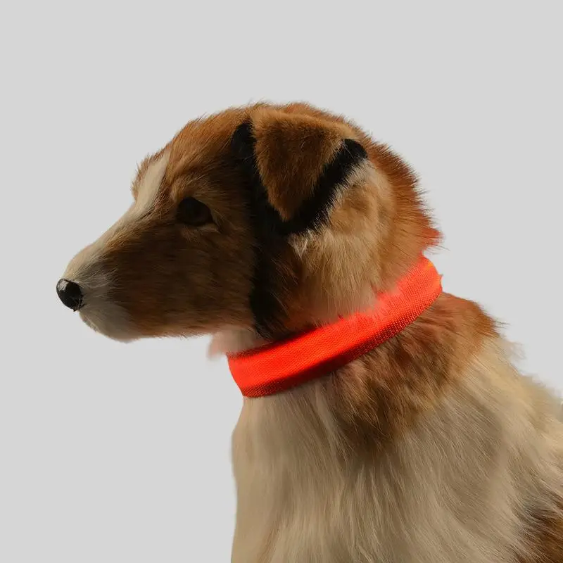 Luminous Glow in the Dark Dog Collar, Anti-lost Pet Collar for Night Walking Night Running, Safe Glowing Collars for Small Medium Large Dogs Cats, Chr