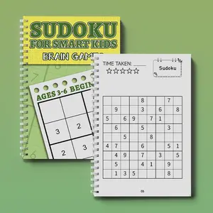 Kids Sudoku Activity Workbook – Brain Games Number Grid Puzzles to Boost Focus and Thinking Skills