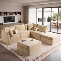 Beige, 6 Seats, U-Shaped Extra