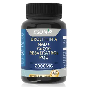Urolithin A Supplement with NAD+,CoQ10,Resveratrol,PQQ Supplement for Healthy Aging, Antioxidants and Mitochondrial Support,120 Capsules 30 Servings Healthcare Edible