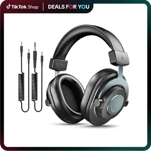 FIFINE H8 Studio Monitor 3.5mm/6.35mm Headphones for Recording, Over Ear Wired Headphones for Podcast Monitoring, Streaming Comfortable Equipment with Detachable Cables 3.5mm or 6.35mm Jack, Black, on PC/Mixer/Amplifier, fifine HD8,father'sdaygifts