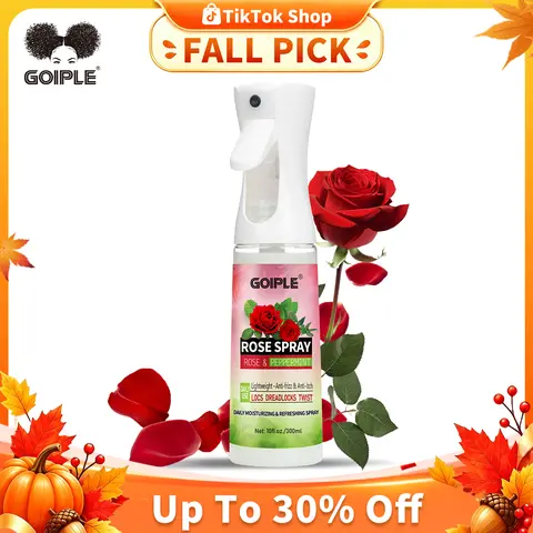 Goiple Hydrating Rose Water Loc Spray for Dreadlocks - Haircare Treatment with Peppermint & Castor Oil, Mild Cleansing, Scalp Care for Adults to Moisture, Hydrate, Soothe, Refresh, Prevent Dryness, Anti-itch, Deep Nourishment