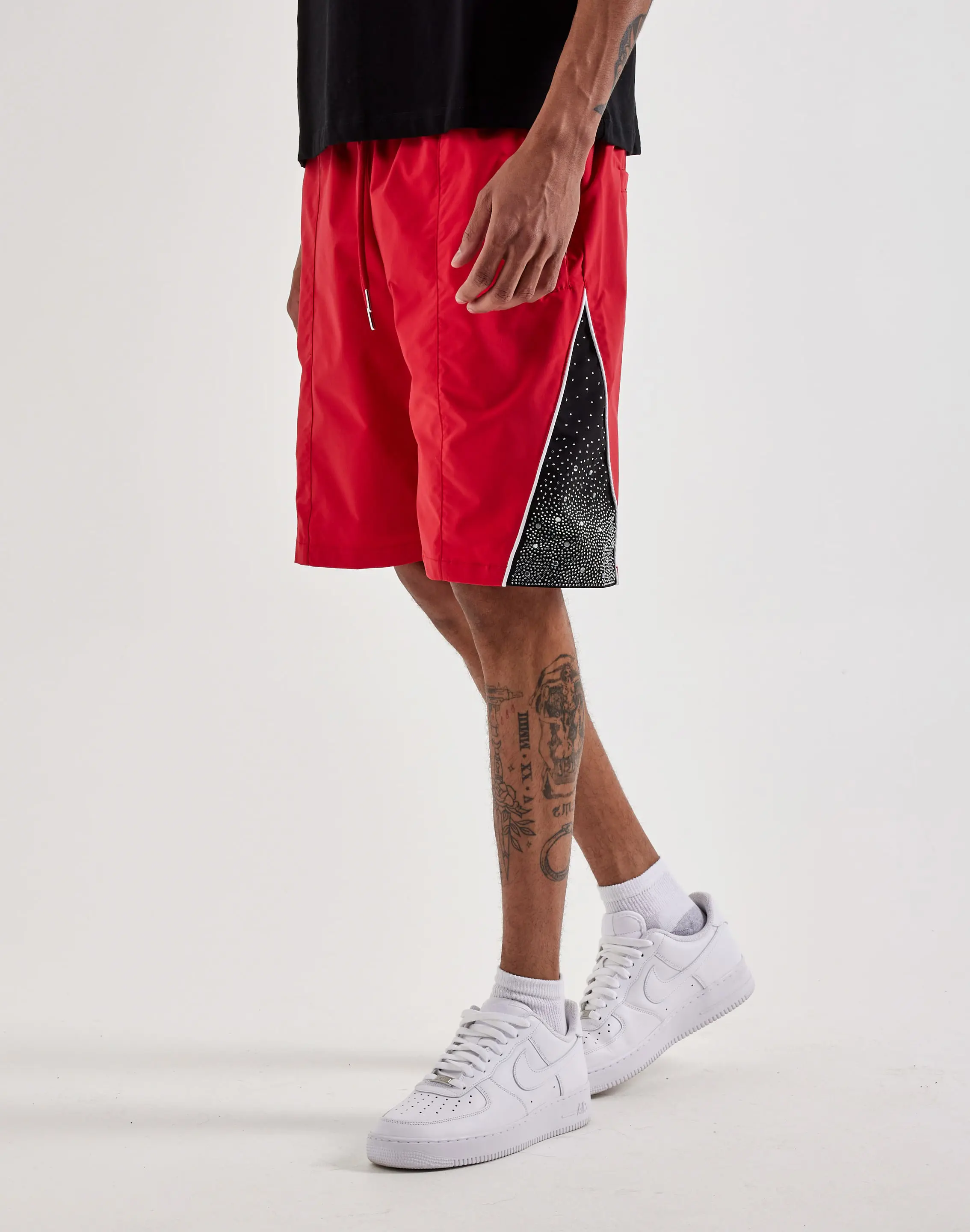 Mens Kindred Rhinestone Nylon Shorts