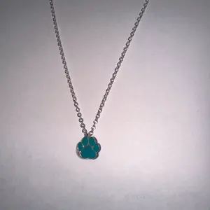 Teal adjustable Dog paw Charm necklace