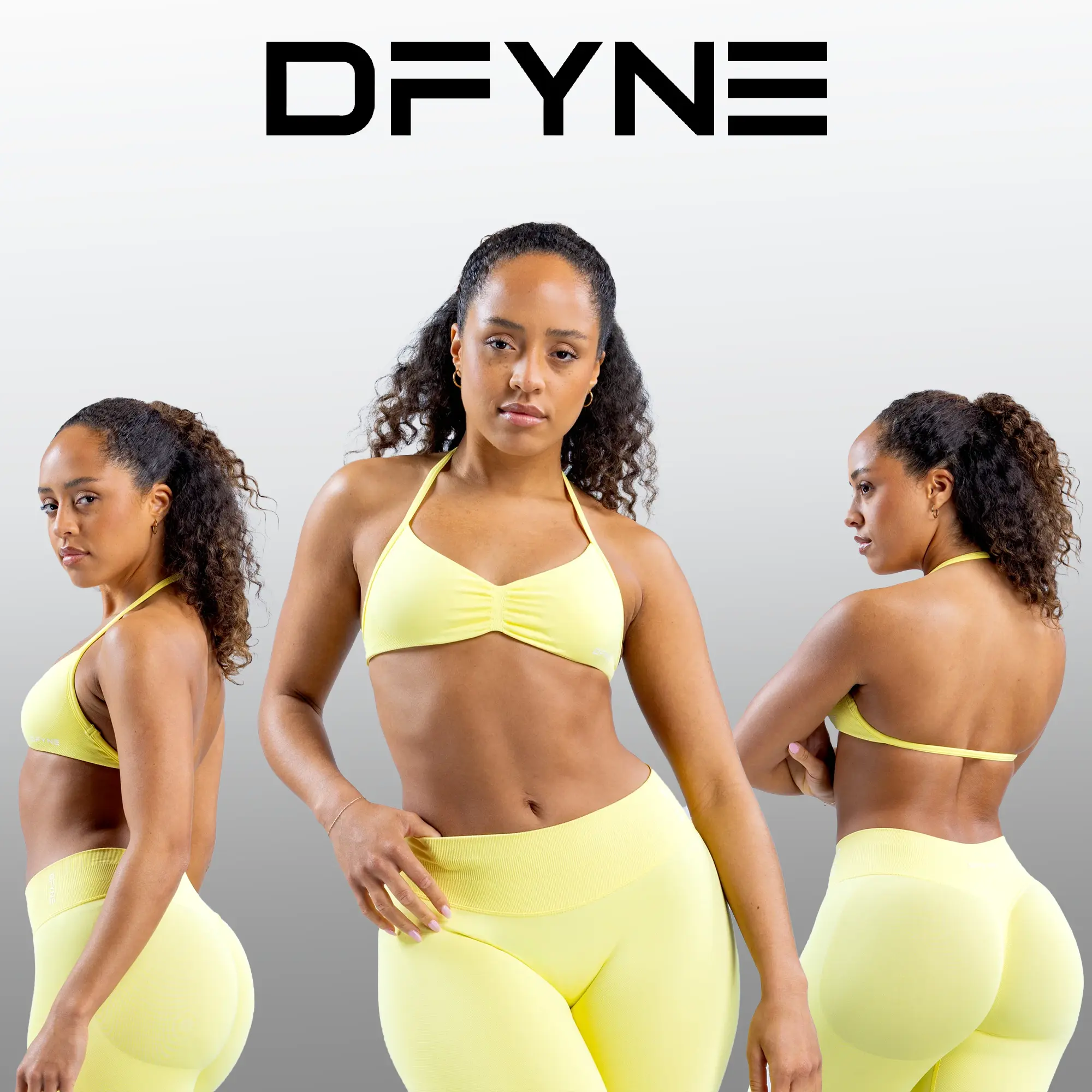 Dfyne Impact Strappy Bra Women's Seamless Medium-Support Sports Bra – Stretchy Workout Activewear with Strappy Back Detail Yoga Clothes Athletic Fitted workout sets for women workout sets women