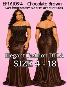 (SIZE 4-14)✨ Elegant Fashion✨ Chocolate Brown EF16J094