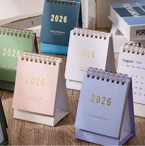 1Pcs Portable Standing Calendar - Small Flip Calendar Desktop Planning, Pocket-Sized Monthly Organizer Students & Office Workers- Color Shipped at Random