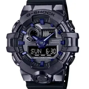 GM-700P-6 New G Shock dark and purple stainless steel Large Size Men' s Watch