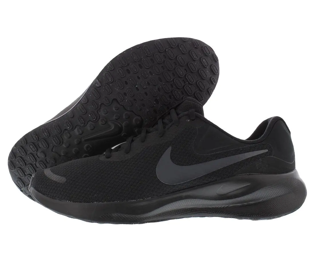 NIKE Revolution 7 Unisex Athletic Sports Shoes, Breathable Mesh Runner Sneaker for Daily Training and Casual Footwear, Walking Shoes, Basic, Solid, Lace-Up, No