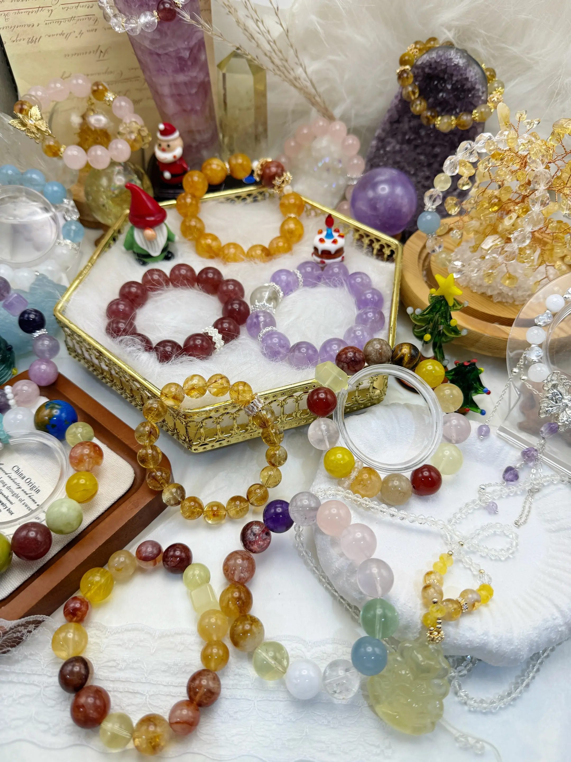 Natural Crystal Raw Stone Bracelet — Live Stream Exclusive Purchase Link