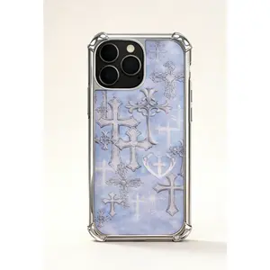 Gothic Cross Style phone case suitable for iPhone 17, 16, 15, 14, 13, 12, 11 Pro Max, X, XSMAX, 8, 7 Plus, anti-drop frosted back cover, a gift for friends, family, and yourself.