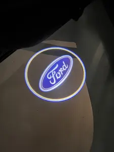 Car Welcome Light Logo Light 2pcs Wireless Carbon Fiber Pattern Infrared Door Sensor Projection Stylish Lighting Feature Bright Output Low Consumption