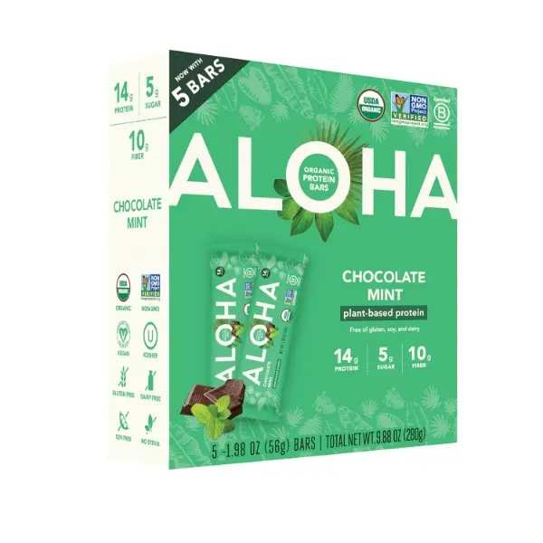 Organic Bar Protein Chocolate Mint 5 Count, 1.98 Ounce