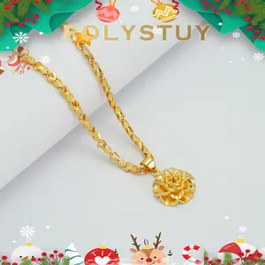 [A 19.69-inch sunflower pendant rabbit necklace]【FOLYSTUY(Y153)】Gold-Tone Chain Jewelry Fashion Jewelry Chain