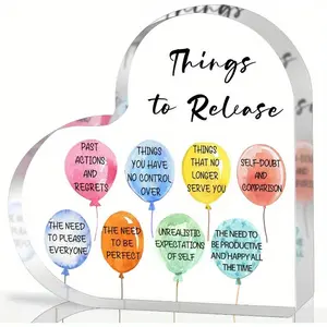 Gifts For Women, Acrylic Inspirational Gifts Encouragement Gifts Inspirational Quotes Keepsake Healing Psychological Decor Sign for Women Men Best Friend Bestie Colleague