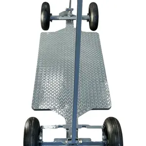 Heavy Duty Hand Dolly for Machines and Equipment. 25” Wide 44”-64” payload adjustable 1200lbs Capacity, All-Terrain Pneumatic Tires. Wheel section is removable for storage.