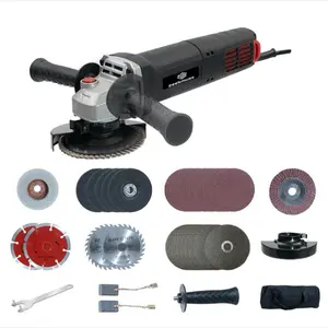 ZEEKMUSS 110V Angle Grinder, 4-1/2" Maximum Grinding Wheel Diameter, Sander Power Tool, 850 W 11000 RPM, With 35 Accessories. Hardware Cordless