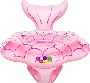 25.6" Extra-Wide Baby Pool Float for 6-36 Months, Anti-Flip Safety Toddler Swimming Float, Inflatable Swim Trainer, Infant Swim Floats, Toddler Floaties, Kids Beach Toys Summer Essentials