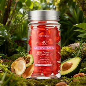 Multivitamin Hair Serum 40capsules-Moroccan oil-Macadamia oil-Avocado oil-Vitamins:A、C、E、B5