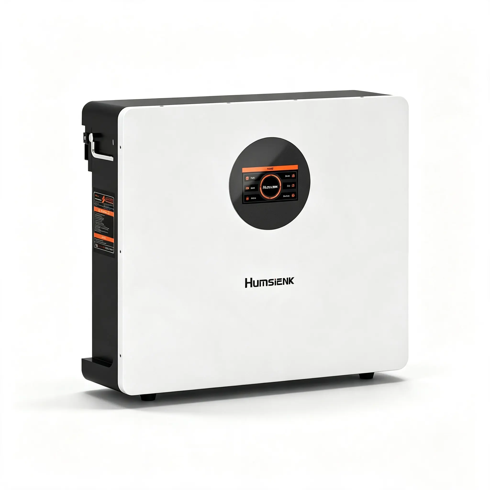 HumsiENK 48V 100Ah Wall-mounted LiFePO4 Bluetooth Battery, Built in 100A BMS & LCD Touchscreen(Indicator), Grade A Cells & 6000+ Deep Cycles for Off-Grid, Solar System, Home Backup