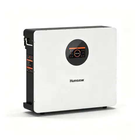 HumsiENK 48V 100Ah Wall-mounted LiFePO4 Bluetooth Battery, Built in 100A BMS & LCD Touchscreen(Indicator), Grade A Cells & 6000+ Deep Cycles for Off-Grid, Solar System, Home Backup