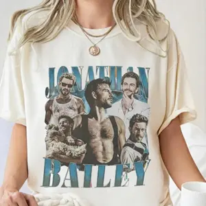 Vintage Graphic Jonathan Bailey T-Shirt, Lord Anthony,Sexiest Man Alive Wicked Shirt, John Prince,Jonathan Bailey Movies Lover,Retro TV Show Tee Women