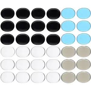 36 count Drum Dampeners Gels  Gel Pads Soft Drum Dampeners 4 Colors Drum Mute Pads for Drums Tone Control (Transparent White, Black, Blue, Gray)
