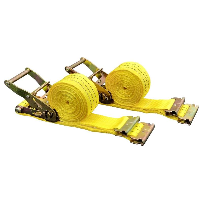 "2" x 15' E-Track Ratchet Straps 4400LB Tie Down for Heavy Duty Towing (2 Pack)"