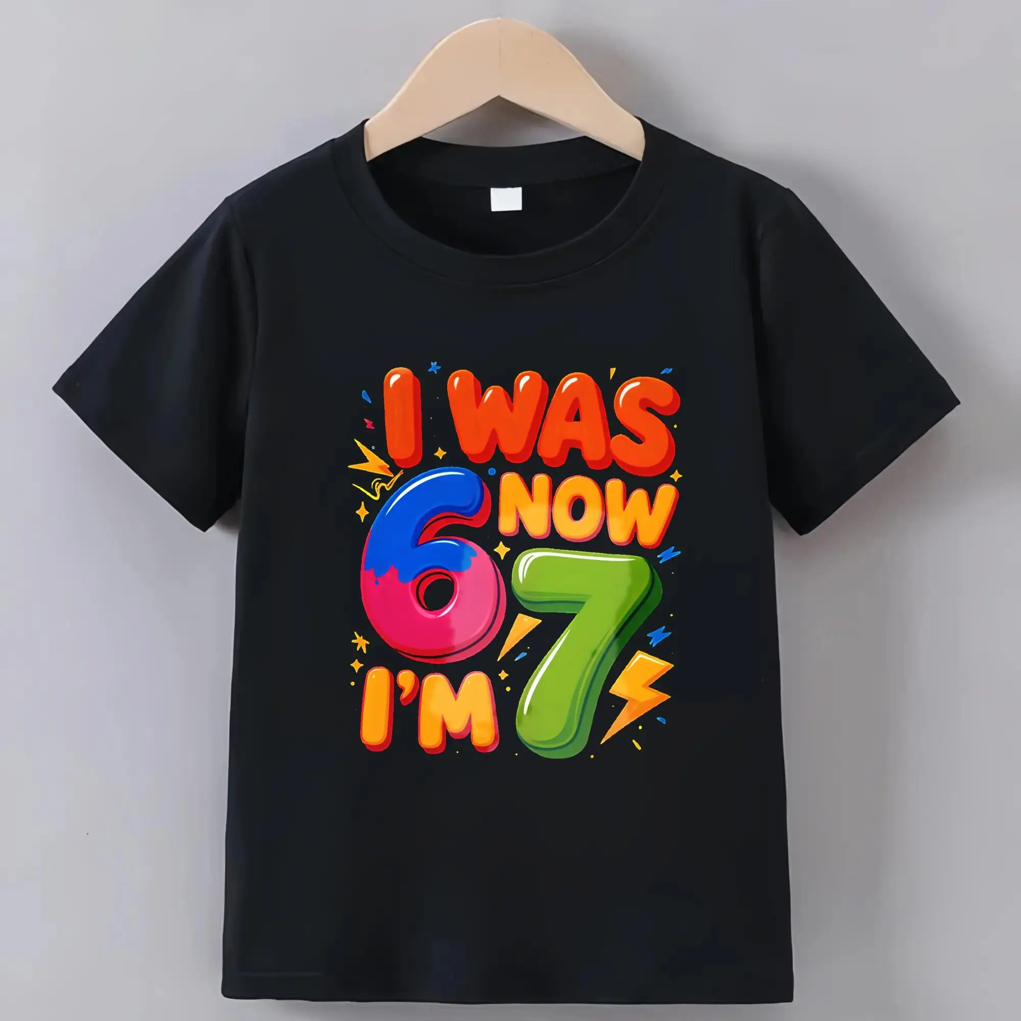 Cute T-shirt No. 67 I Was 6 Now I'm 7 Kids T-Shirt 67 kids shirts country boy clothes kids stuff boys clothing 67 kids shirts boys clothing cute school tops teen stuff for girls 67 kids shirts country boy clothes kids stuff boys clothing boys