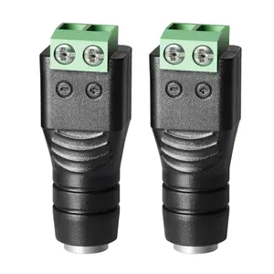 Female 10 count 12V 5.5mm x 2.1mm DC Power Jack Connector 24V Socket for Led Light Strip CCTV  Camera  Wire Ends Plug Barrel Adapter