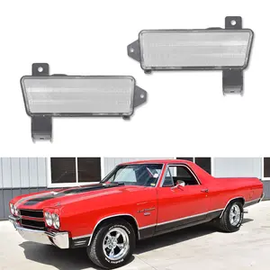 2pcs Brand new and quality For 1970 Chevy Chevelle El Camino Clear Front Lower Side Marker lamps Lights