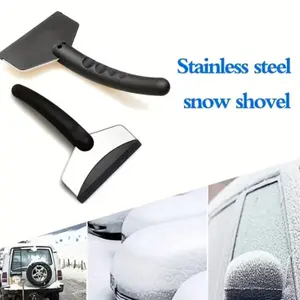 1set Winter snow removal tools stainless steel snow shovel long handle snow shovel snow board winter defrosting car snow shovel snow removal tool window glass defrosting shovel snow board