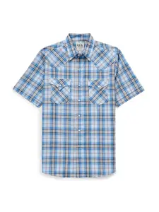 Men's Ely Cattleman Short Sleeve Plaid Western Snap Shirt Men's Ely Cattleman Short Sleeve Plaid Western Snap Shirt