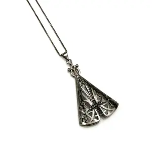 Nossa Senhora Aparecida Crown & Cross Necklace – 18K Gold Plated | Double-Sided Zircon Pendant