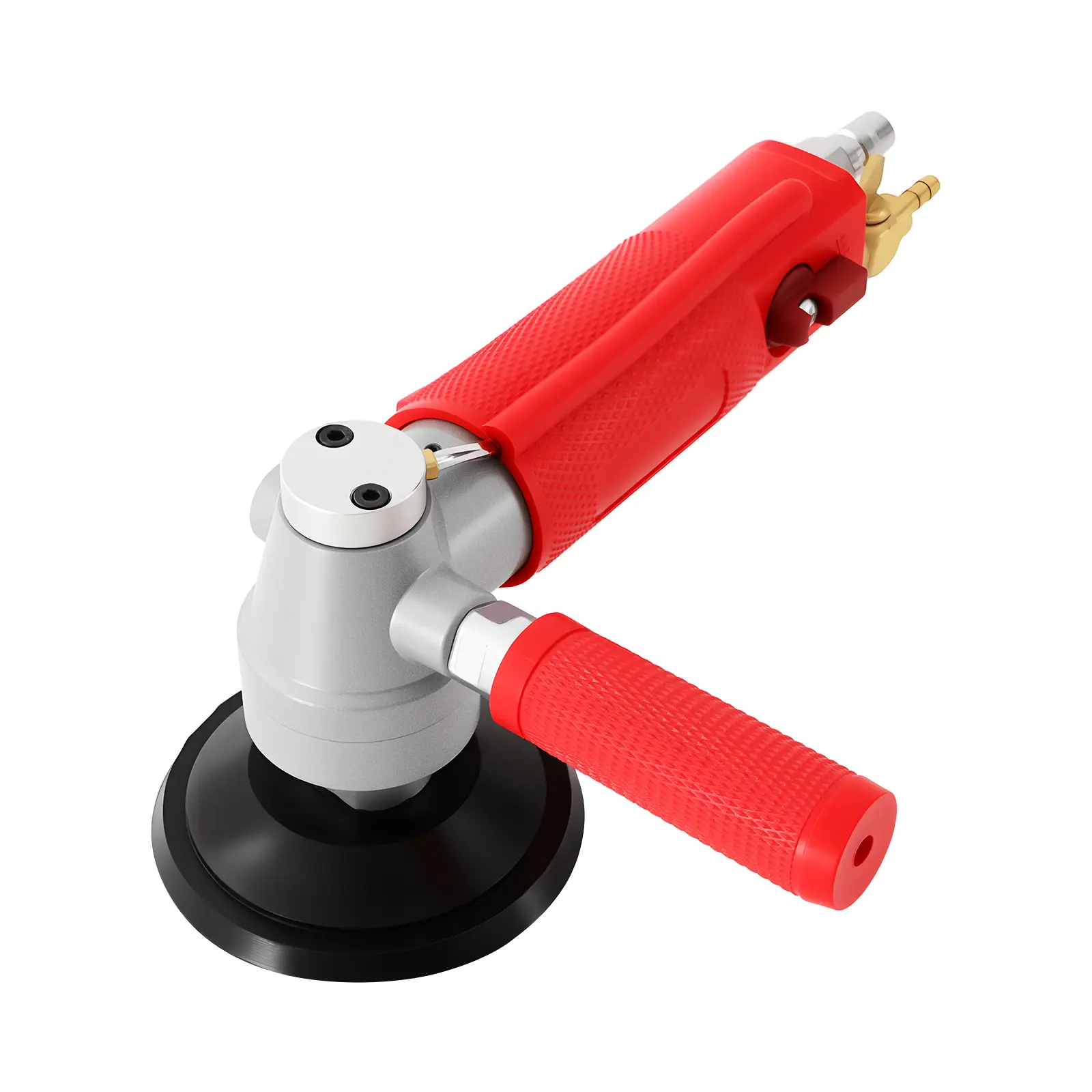 4-Inch Lightweight Air-Powered Pneumatic Stone Polisher, 0-5500 rpm, 90PSI, 5/8-11 Thread, 1.62 kg, Water Pipe Compatible for Wet Polishing of Marble, Granite, Ceramics