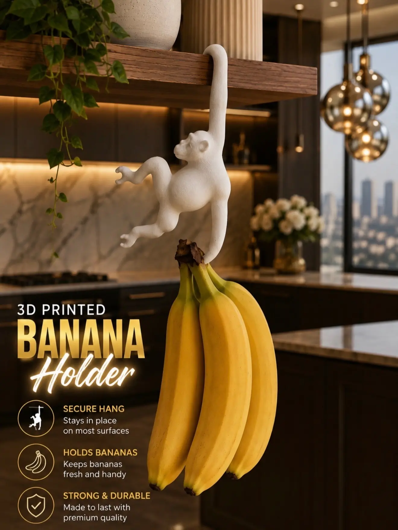 Banana Holder 3D Printed  - Kitchen  Utensils