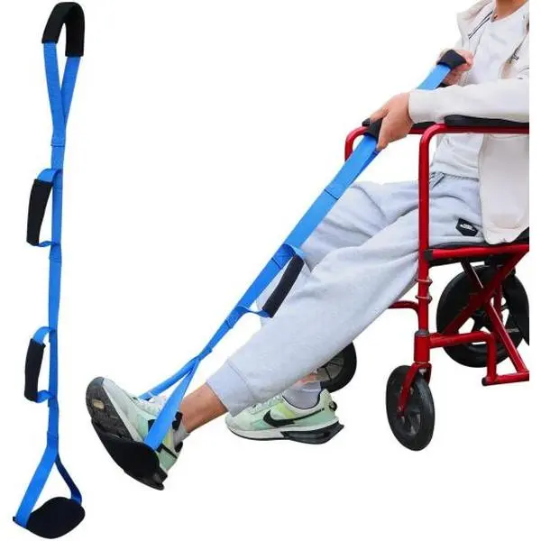 2026 Long Leg Lifter with Padded Hand Grips and Feet Loop, Rigid Leg Lifter Strap After Hip Replacement Leg Lifters Getting